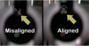 alignment of gas tube hole and delta ring