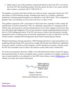 OPEN LETTER TO ALL FEDERAL FIREARMS LICENSEES