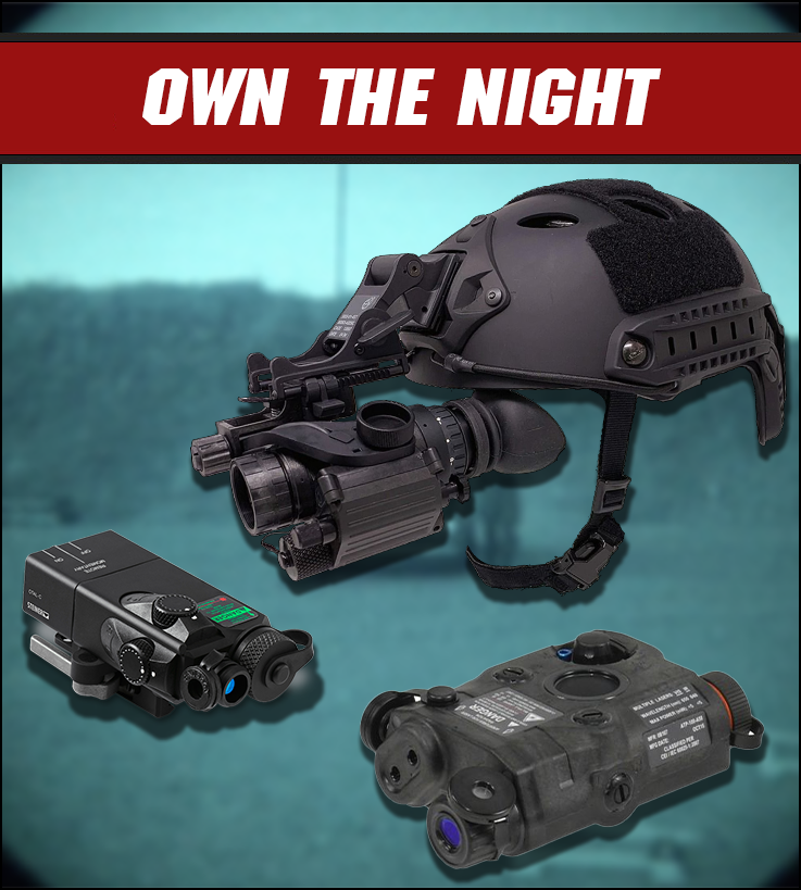 Own the night: ir laser for rifle, NVGs for sale, and more. 