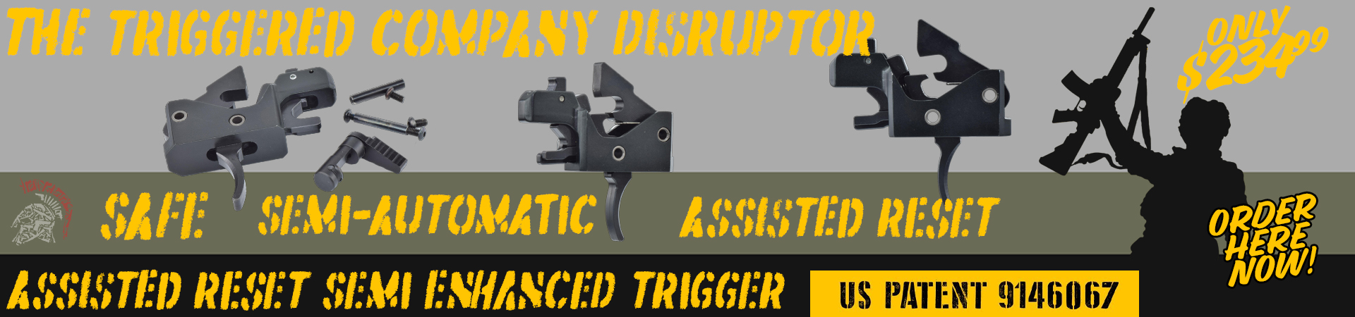 The Triggered Company Disruptor AR15 Rifle Trigger 